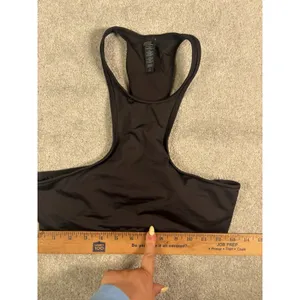 Skims Onyx High Neck Racer Back Swim Top large nwot thumbnail 6