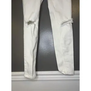 Free People Distressed Skinny Jeans Womens 27 White Slim Stretch Denim thumbnail 3