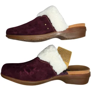 Waco Shoe Company Northridge Cozy Women's Burgundy Suede Shearling‎ Clogs 10B thumbnail 7