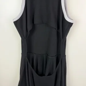 Daily Practice Anthropologie Cutout Fit and‎ Flare Dress Small Black Ribbed Knit thumbnail 3