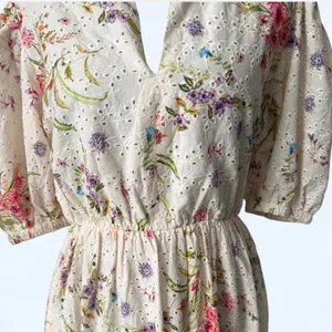 Tolani Floral Eyelet Midi Dress XS | 100% Cotton | NWT thumbnail 4