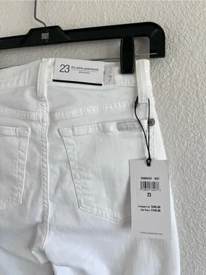 NWT 7 For All Mankind Gwenevere Ankle Skinny Eyelet Jeans White 23 thumbnail 5
