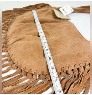 Free People Riley Suede fringe bag in copper sungold without tags thumbnail 6