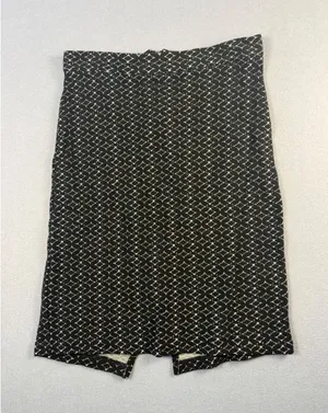 Maeve Anthropologie Black White Geometric Textured Knit Pencil Skirt Size M thumbnail 1