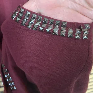 BKE Burgundy Studded Caridgan Size Small‎ thumbnail 6