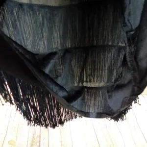 California Costume Fashion Flapper Fringe Dress Women XL Black Headband Necklace thumbnail 13