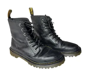 Dr. Martens Luana Black Leather Combat Boots Women’s Size 9 AW004 thumbnail 1