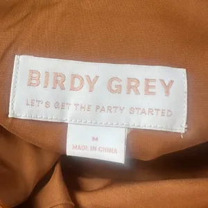 BIRDY GREY Kira copper satin 1 shoulder bridesmaid bridal maxi dress NWOT Medium thumbnail 11