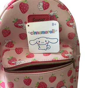 Sanrio Loungefly Cinnamoroll Strawberry Mini Backpack Pink Faux Leather‎ Bag thumbnail 6