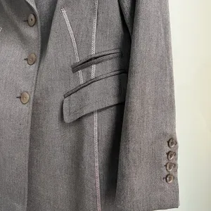 Bianca Grey Blazer Trench Coat Size 8 European Fashion thumbnail 2