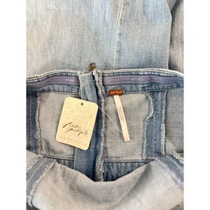 NWT Free People Dress Blue Picture Perfect Midi Denim Strapless Jean Size 2 thumbnail 5