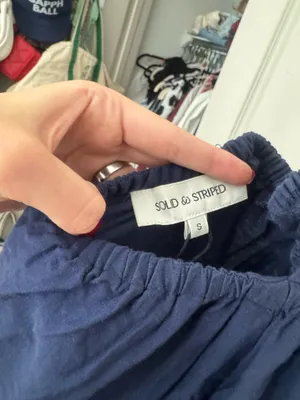 Solid and striped dress thumbnail 2
