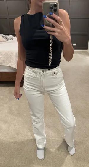 Abercrombie White Jeans thumbnail 1