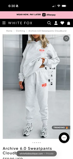 Sweatpants White Fox Boutique thumbnail 5