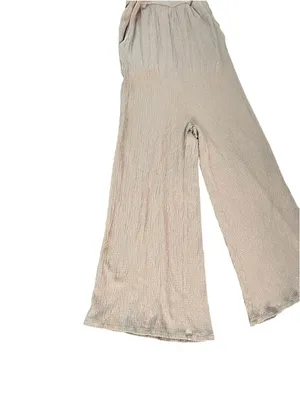 Love Tree Strapless Wide-Leg Jumpsuit in Light Tan thumbnail 5