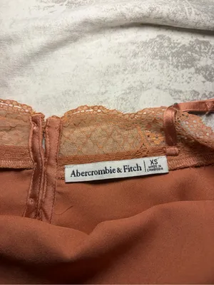 Abercrombie & Fitch Lace-Trim Cami in Terracotta thumbnail 3