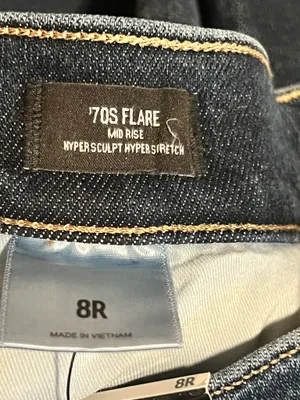 Womens sz8 NWT Express 70's Flare Midrise Hyper Sculpt/Hyper Stretch Jeans thumbnail 11