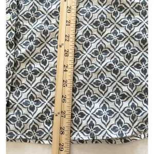 Zara Linen Blouse 3/4 Sleeve Button Front Print Shirt Womens Chic Top Sz L thumbnail 7
