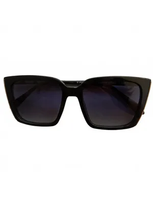 Quay Australia Front Cover Sunglasses Square Polarized Black Smoke thumbnail 3