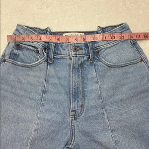 Abercrombie & Fitch High Rise The 90s Light Blue Jeans Curve love‎ Size 27 /4R thumbnail 7