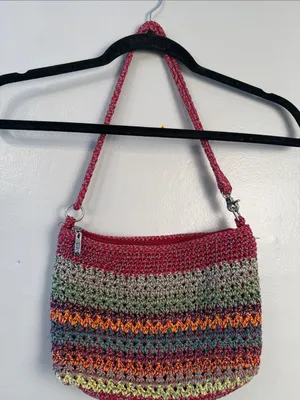 The Sak Colorful Rainbow Woven Crochet Bag thumbnail 4