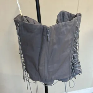 HOUSE OF‎ CB 'Mirabelle' Smoke Lace Up Corset NWT XS thumbnail 4