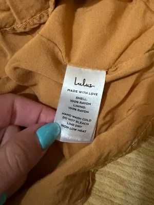 LULUS Downright Darling Mustard Yellow Ruffled Halter Mini Dress thumbnail 6