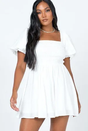 Princess Polly Dani Mini Dress in White thumbnail 2
