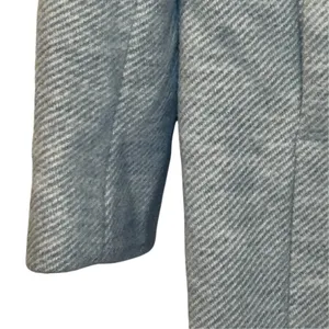 Zara Womens Coat  Button Up Lined Structured Stretchy Striped Gray Preppy Small thumbnail 4