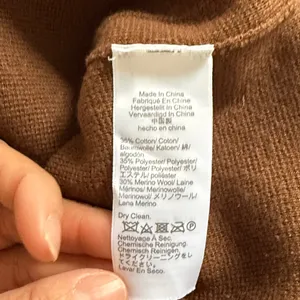 J. Crew Brown V-Neck Button Front Cardigan Sweater Blazer Merino Wool Blend thumbnail 6