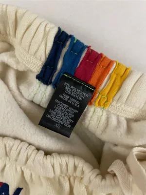 Aviator Nation 5 Stripe Vintage Cream Rainbow-Stripe Zip Hoodie & Jogger Set XS thumbnail 9