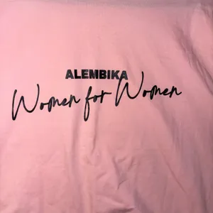 ALEMBIKA Women for Women 100% cotton Pink Oversized T-Shirt‎ Female Empowerment thumbnail 5