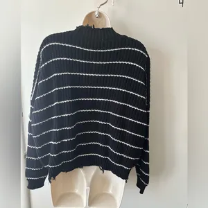 Vintage Havana Black and White Striped Sweater thumbnail 5