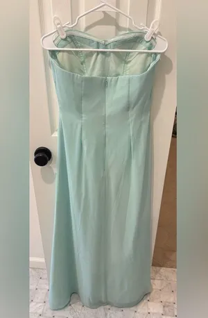 Bill Levkoff Strapless Mint Green Dress thumbnail 4