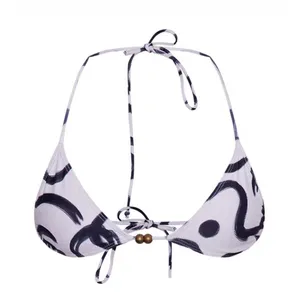 Pretty Little Thing Monochrome Swirl Print Beach Detail Bikini Set thumbnail 6