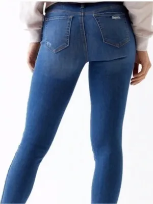 PacSun Blue Ripped High-Rise Skinny Jeans - Women thumbnail 2
