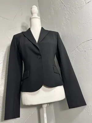 Laundry By Shelli Segal Black Lace-Up Back Blazer thumbnail 6