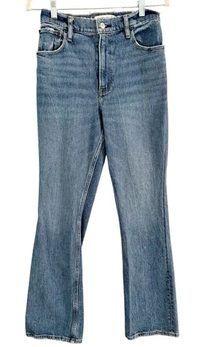 Abercrombie & Fitch Curve Love 70s Vintage Flare Ultra High Rise Jeans 27/4s thumbnail 1