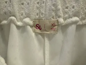 SO Matching Shorts Cap Sleeve Set, White Lace thumbnail 4