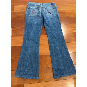 7 For All Mankind A Pocket Jeans Womens Blue Flare Low Rise U130J055U 31 thumbnail 3