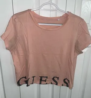Guess Pink Crop Top thumbnail 1