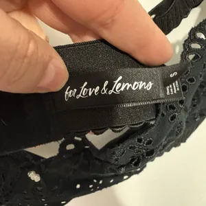 For‎ Love And Lemons Sophie Eyelet Bra Black Romantic Feminine Dainty Small thumbnail 7