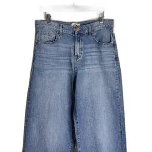 Jordache‎ Jeans Womens 6 Blue Baggy Mid-Rise Wide Leg Cropped Denim flare pants thumbnail 2