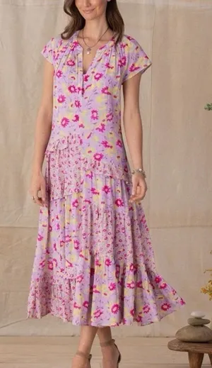 Sundance Pretty Petals Lavender Floral Maxi Dress Kentucky derby dress thumbnail 1