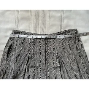 Valija wide-leg trousers, size 6, cream/black, viscose, geometric print. thumbnail 4