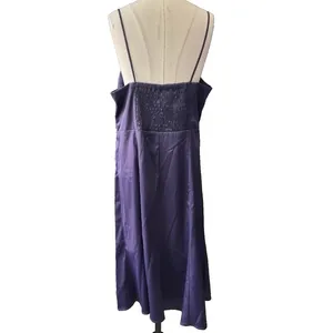 Vintage 80s Madison Leigh Eggplant Purple Sleeveless Dress Size 14 NWT Deadstock thumbnail 3