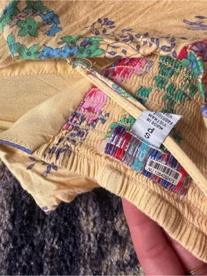 Urban Outfitters Yellow Floral Midi Dress with Multicolor Print thumbnail 3