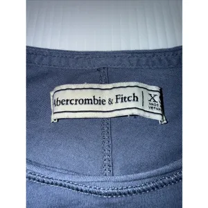 Abercrombie Women's Bell Ruffle Sleeve‎ Crop Top Blue Size XS thumbnail 2