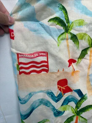 Farm Rio Copacobana size large midi dress split new cream travel resort vaca isl thumbnail 14