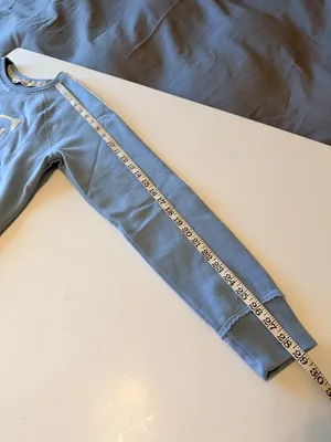 Abercrombie & Fitch signature velour initials Sweatshirt, periwinkle blue, sz L thumbnail 5